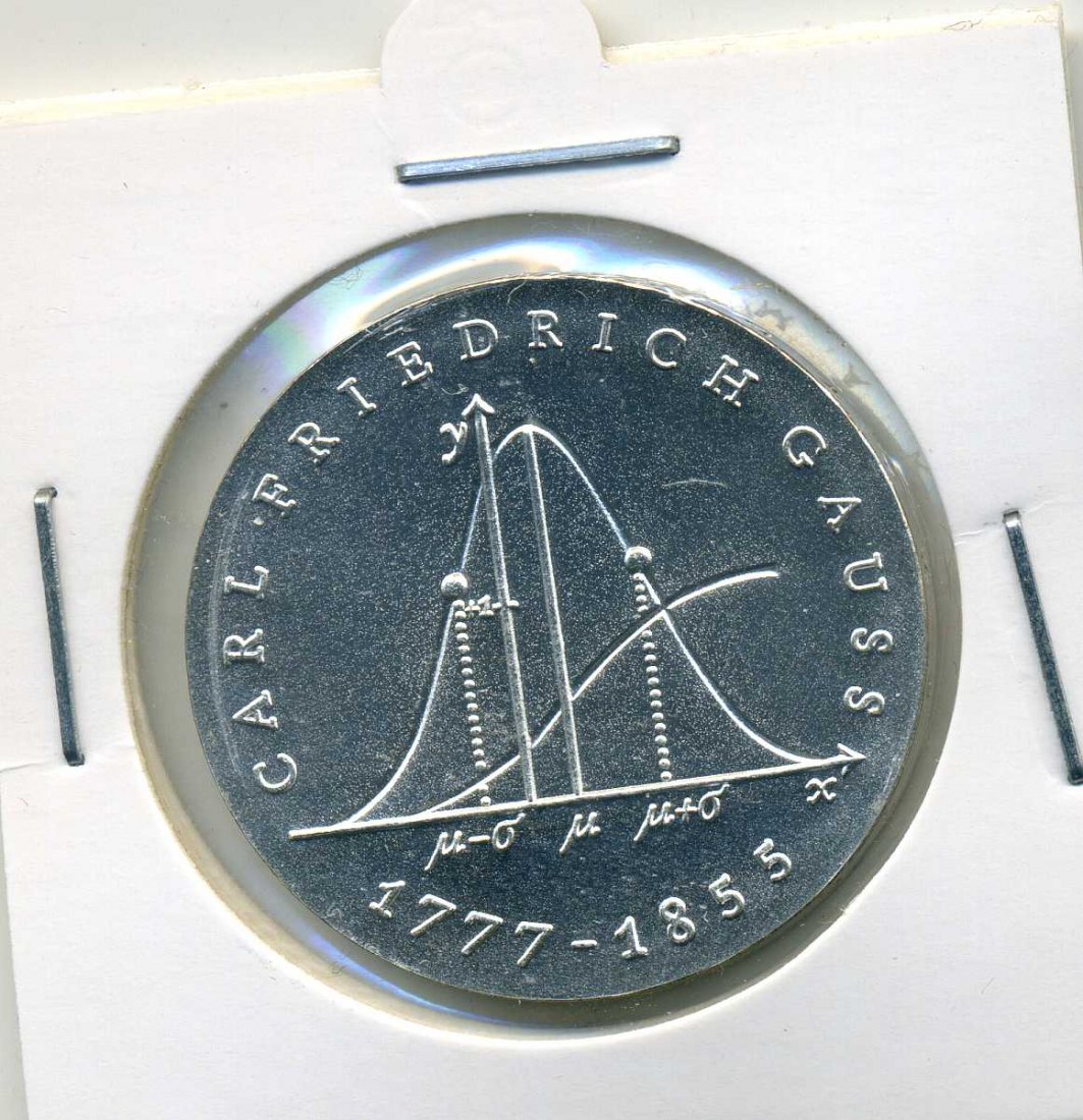 20 Mark 1977 Gauss stempelglanz