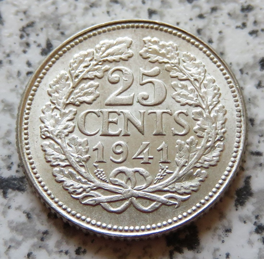  Niederlande 25 Cents 1941   