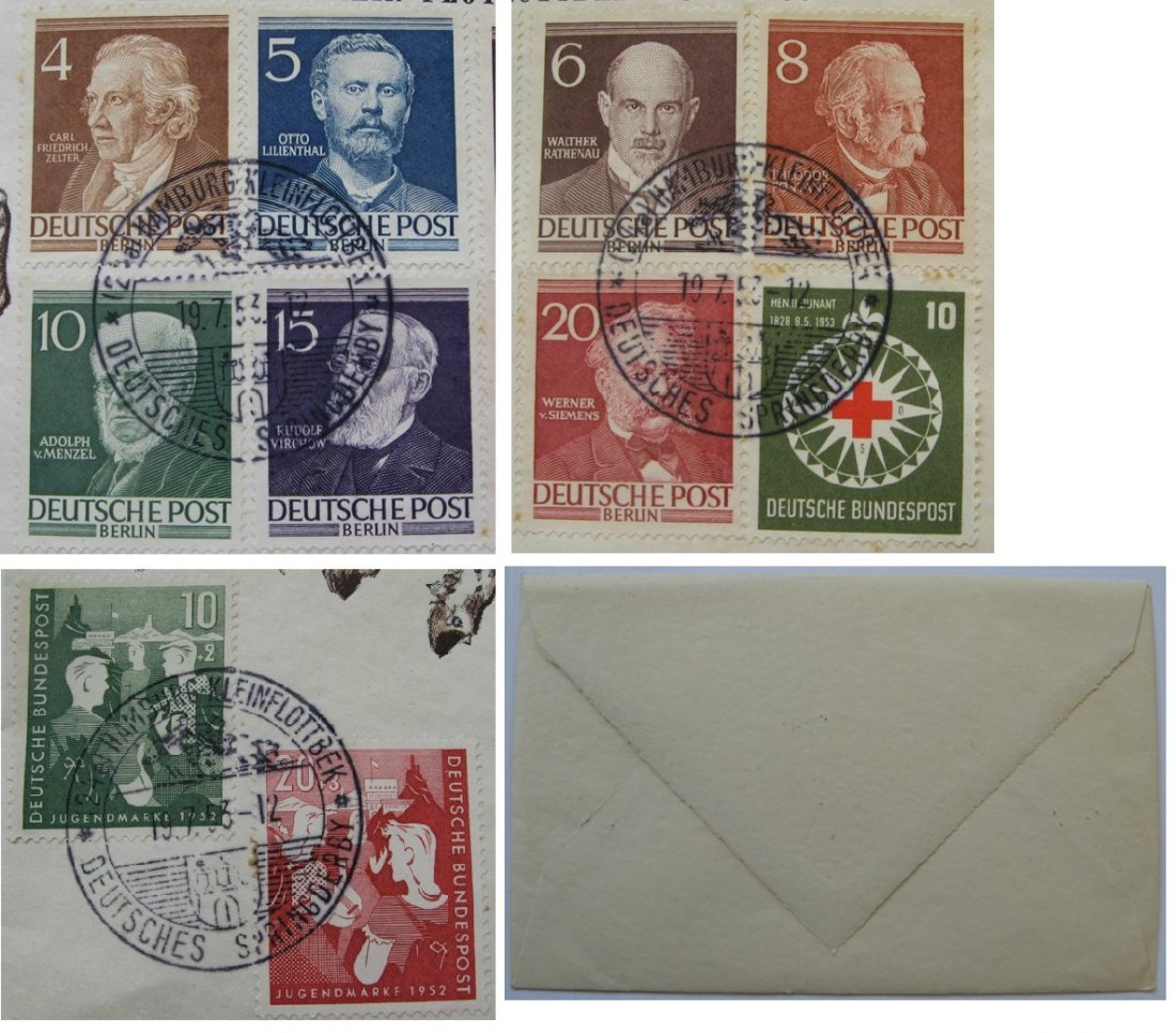  1953, Germany, FDC: Show Jumping and Driving Derby+set 10 stamps: Mi DE/BE 82-154   