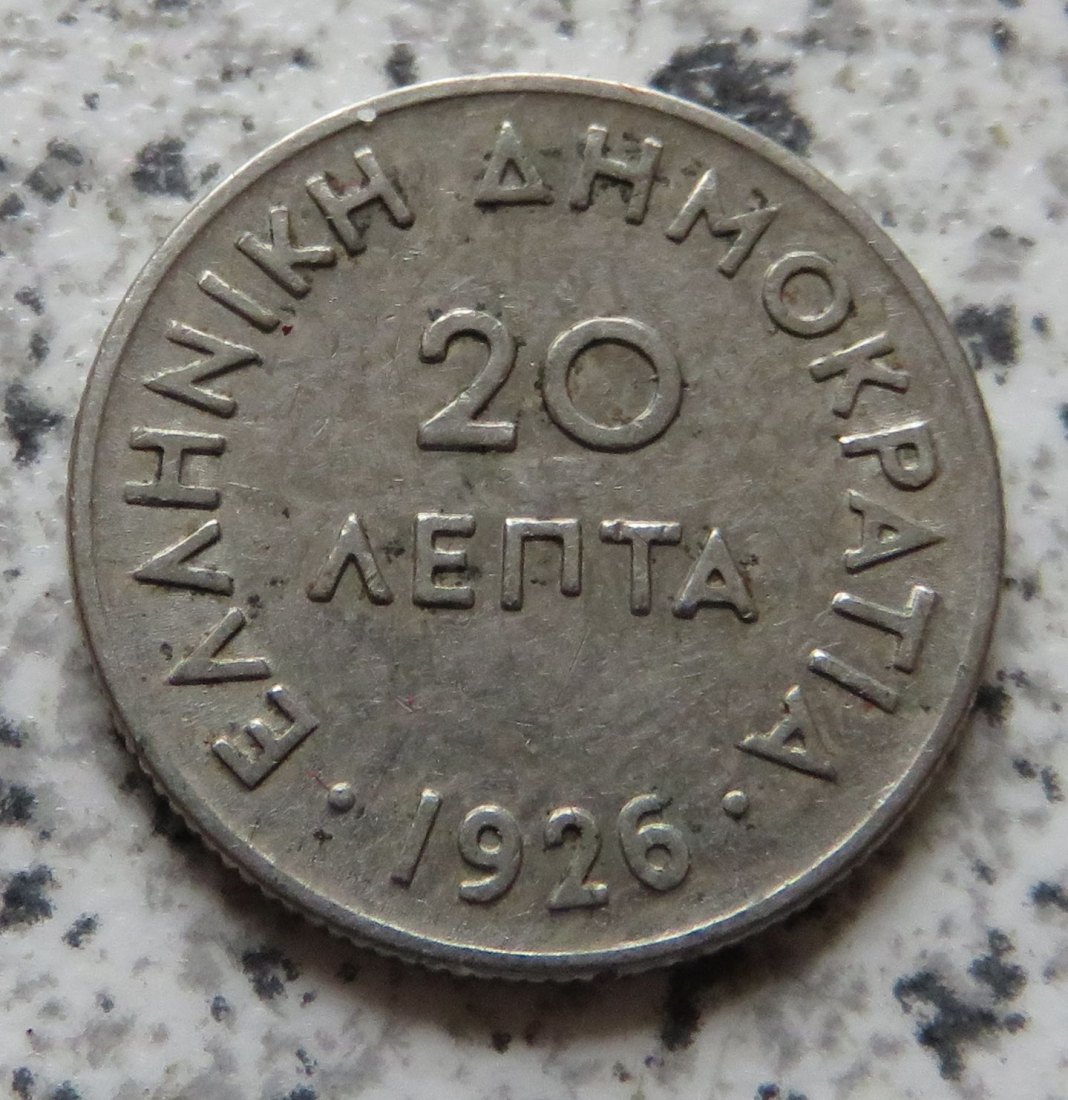 Griechenland 20 Lepta 1926   