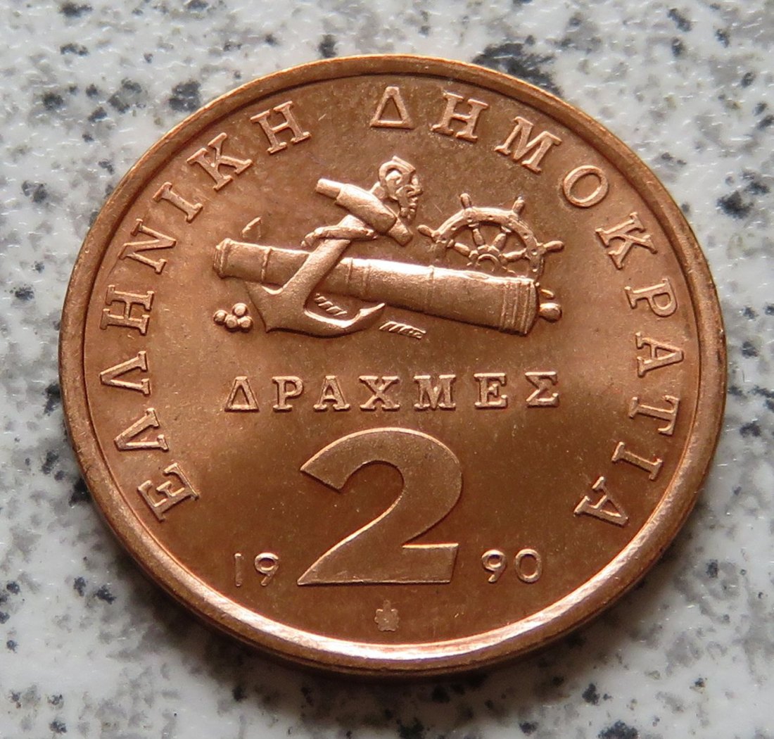  Griechenland 2 Drachmes 1990   