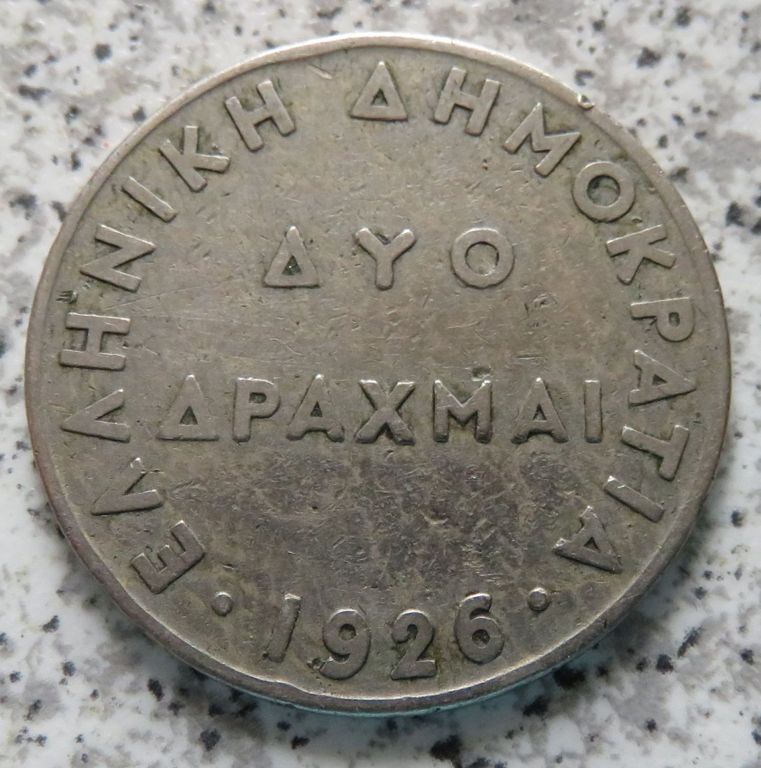  Griechenland 2 Drachmai 1926   