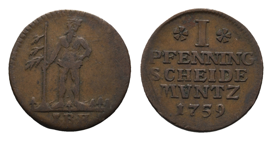  Altdeutschland; Kleinmünze 1759   