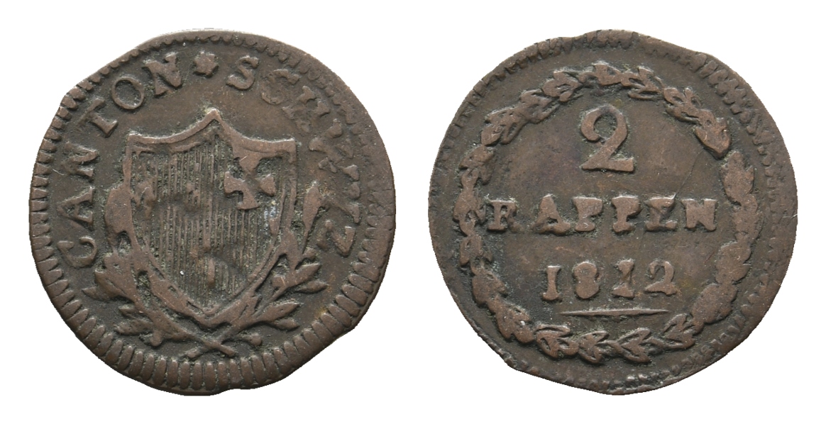  Ausland; Schweiz; 2 Rappen 1812   