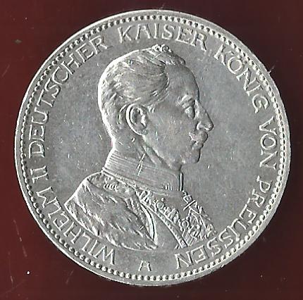  Preussen  3 Mark Uniform 1914 Münzankauf Koblenz Frank Maurer AK 29   