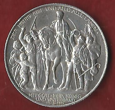  Preussen  2 Mark Befreiungskriege 1913 Münzankauf Koblenz Frank Maurer AK 30   