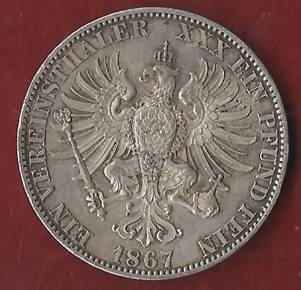  Preussen Vereinsthaler 1867 Münzankauf Koblenz Frank Maurer AK 36   