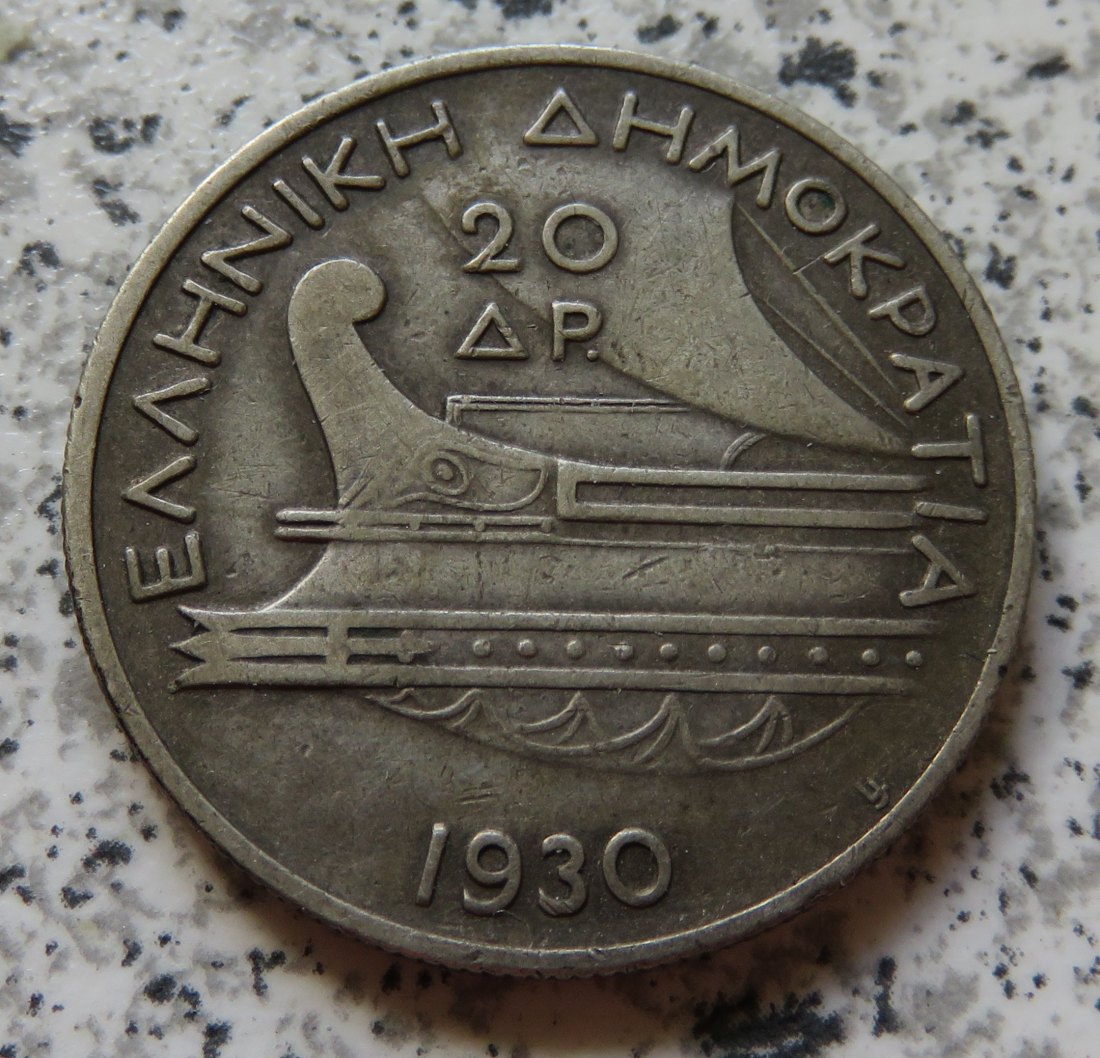  Griechenland 20 Drachmai 1930   