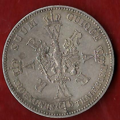  Preussen Krönungsthaler 1861 Münzankauf Koblenz Frank Maurer AK 39   