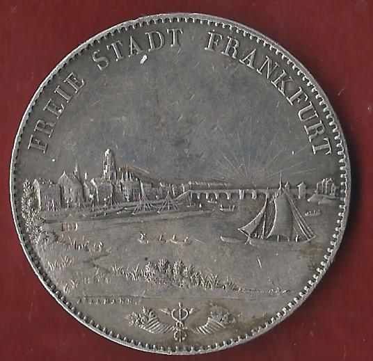  Frankfurt 2 Thaler 1844 Münzankauf Koblenz Frank Maurer AK 40   