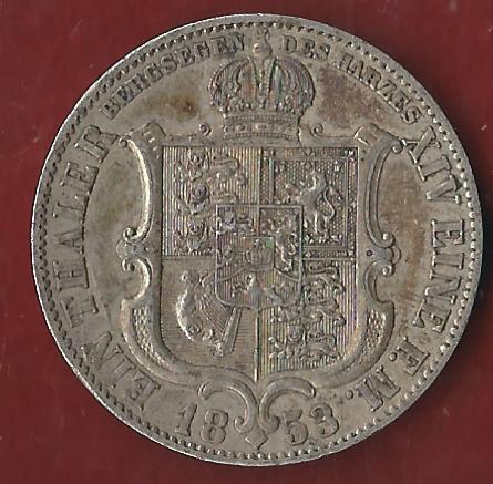  Hannover 1 Thaler 1853 Münzankauf Koblenz Frank Maurer AK 41   