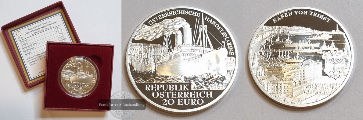  Österreich 20 Euro 2006 Österreichische Handelsmarine FM-Frankfurt Feinsilber: 18g   