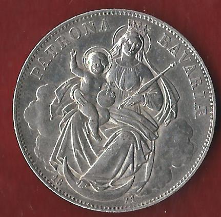  Bayern 1 Thaler 1871 Münzankauf Koblenz Frank Maurer AK 43   