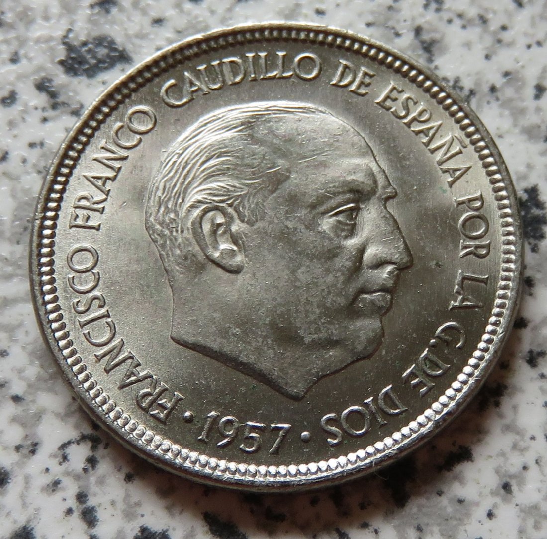  Spanien 5 Pesetas 1957 Sternchen 61   