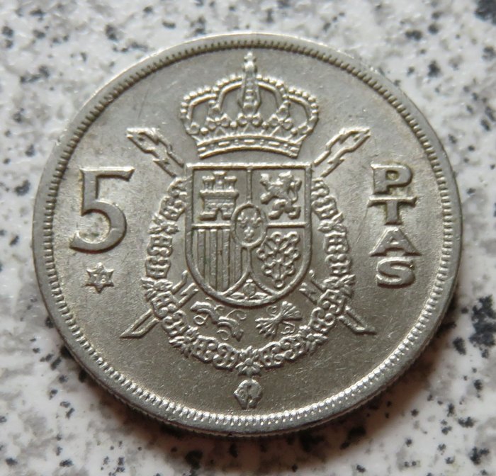  Spanien 5 Pesetas 1975 Sternchen 79   