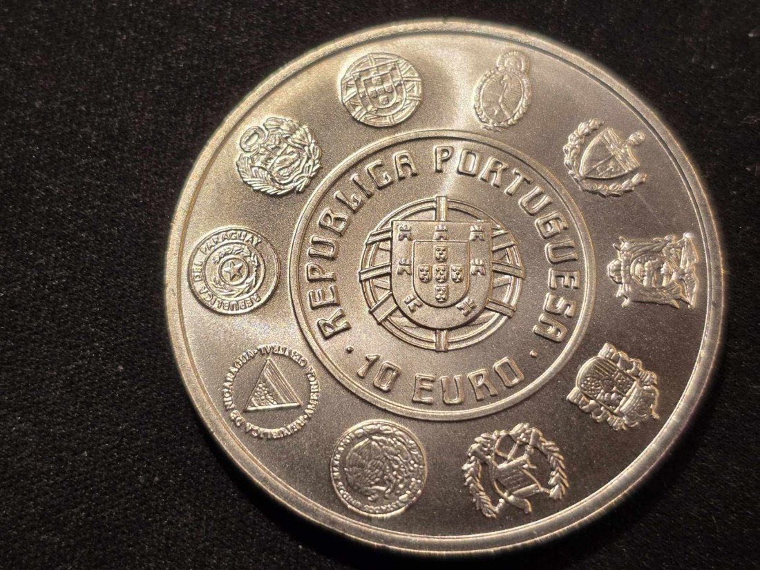  Portugal 10 Euro - Iberoamerikanische Serie, Schiffahrt (Nautica) (13,50g Feinsilber)   