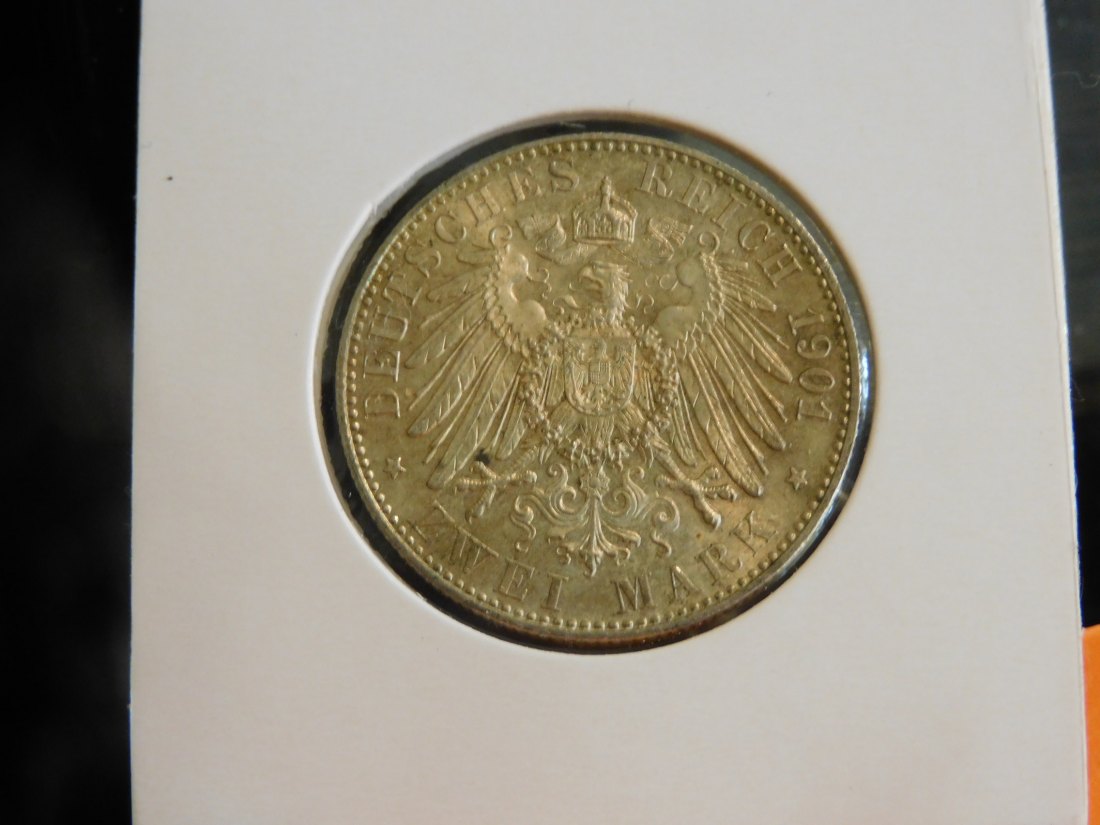  GERMANY 2 MARK 1901 PRUSSIA.GRADE-PLEASE SEE PHOTOS.   