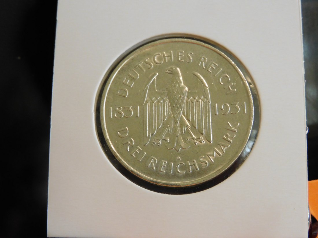  GERMANY 3 MARK 1931 WEIMAR.GRADE-PLEASE SEE PHOTOS.   