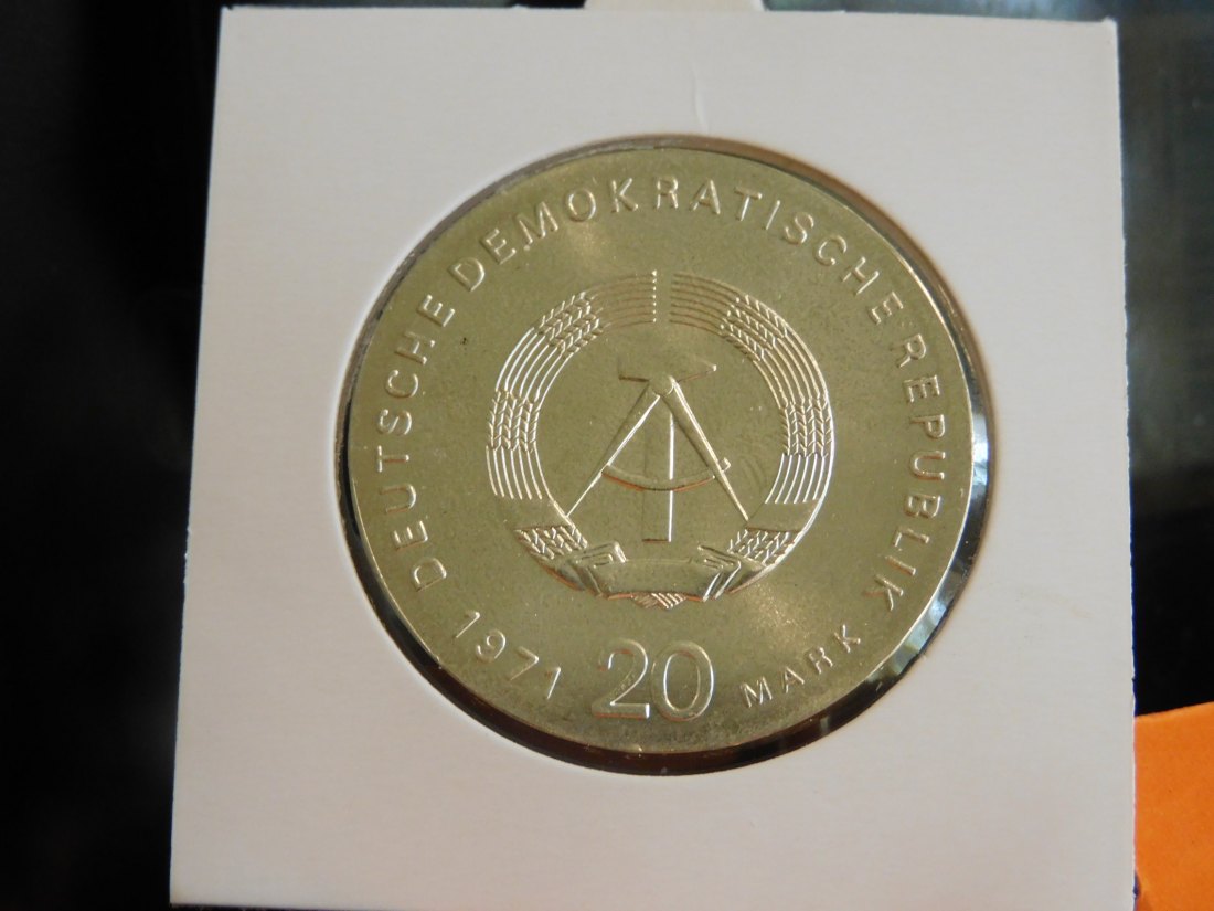  GERMANY 20 MARK 1971 DDR.GRADE-PLEASE SEE PHOTOS.   