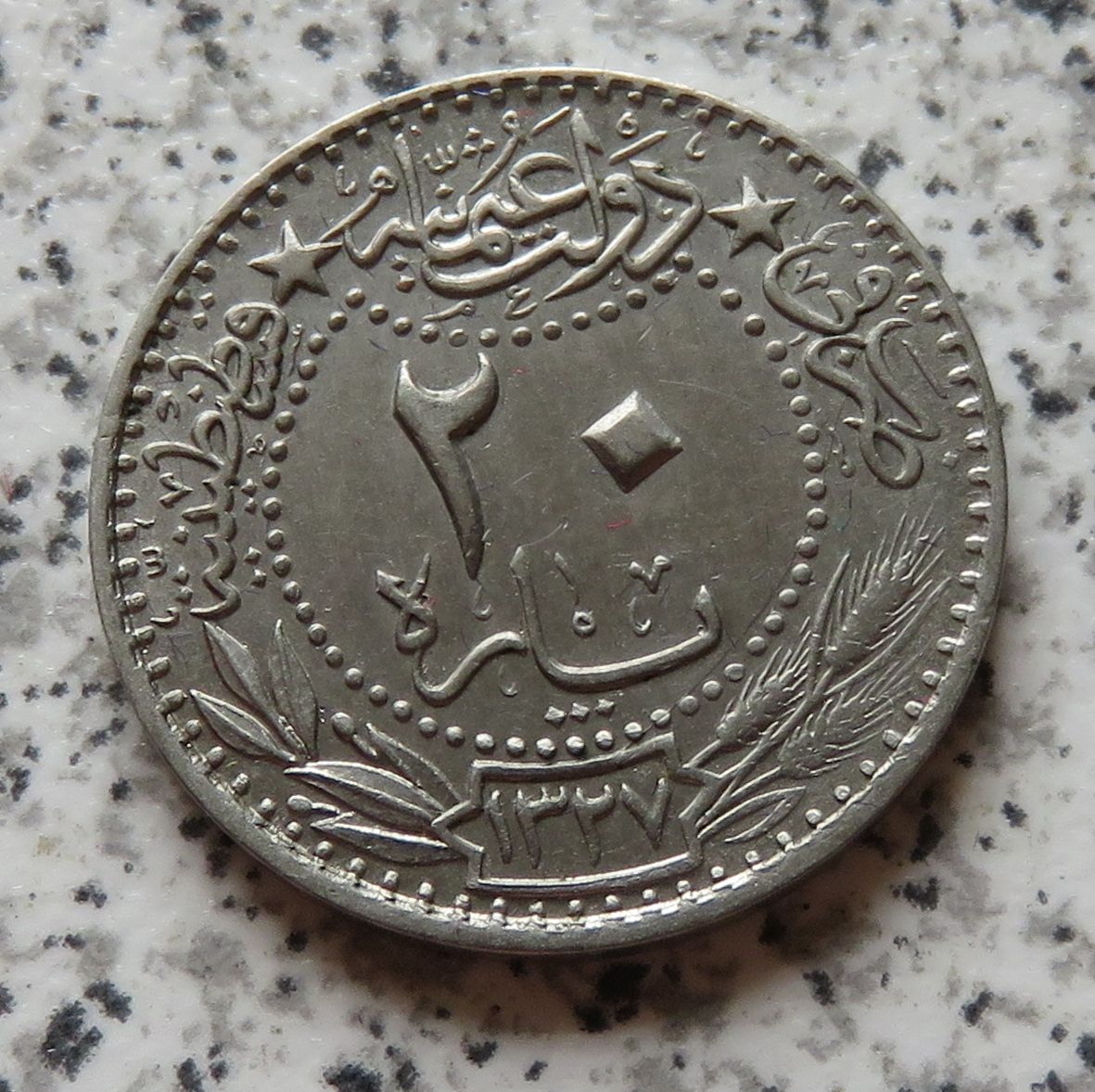  Osmanisches Reich 20 Para 1327/4 (1912), besser   