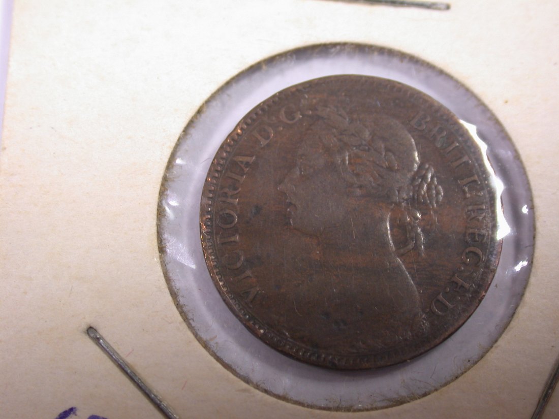  J20  Großbritannien  1 Farthing 1886 in ss  Originalbilder   