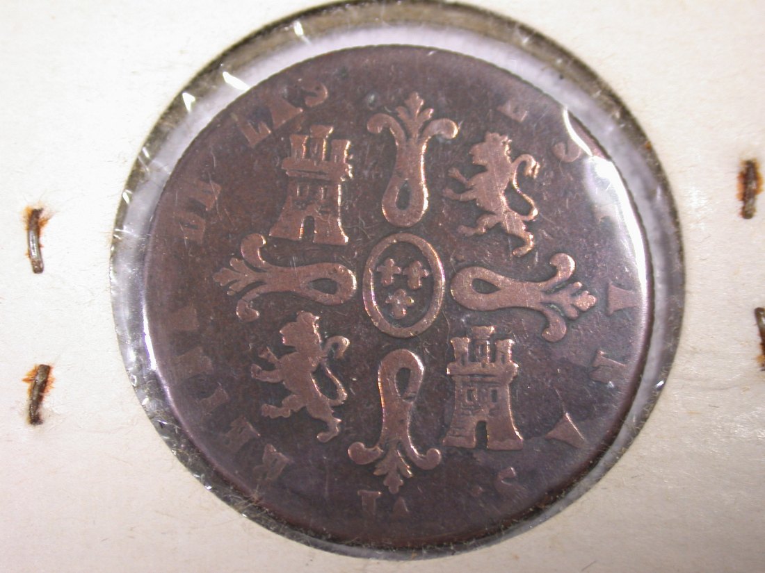  J20  Spanien  8 Maravedis 1842 in s-ss   Originalbilder   