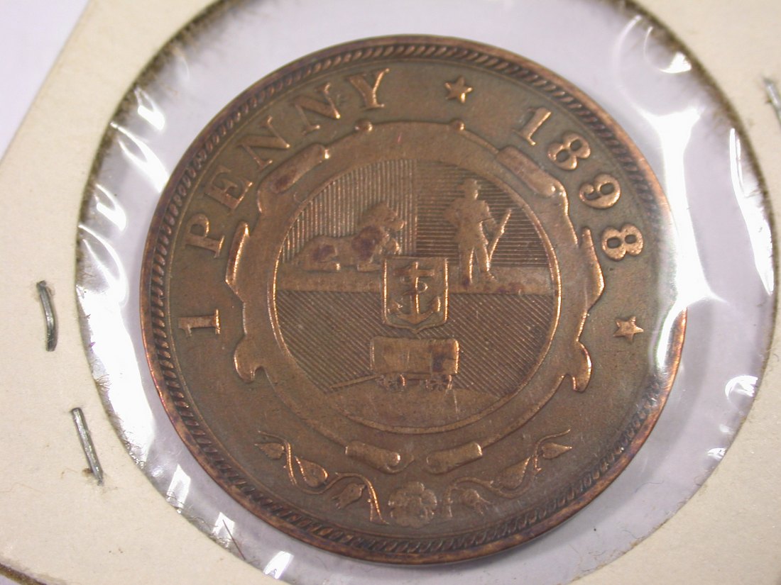  J20  Süd-Afrika  1 Penny 1898 in ss   Originalbilder   
