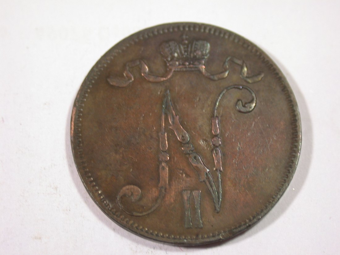  J20  Finnland unter Rußland  5 Penniä 1896 in ss/ss+  Originalbilder   