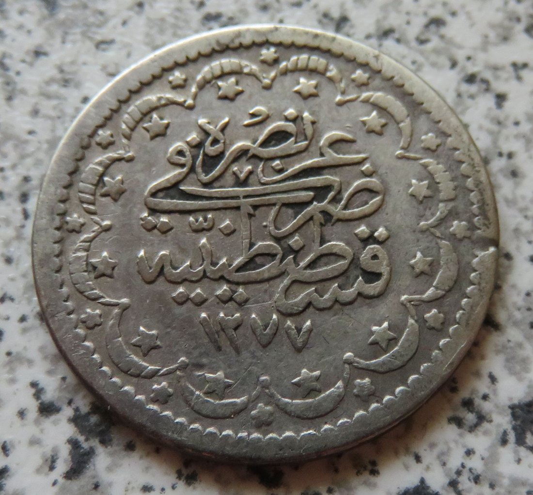  Osmanisches Reich 5 Kurush AH1277/7 (1866)   