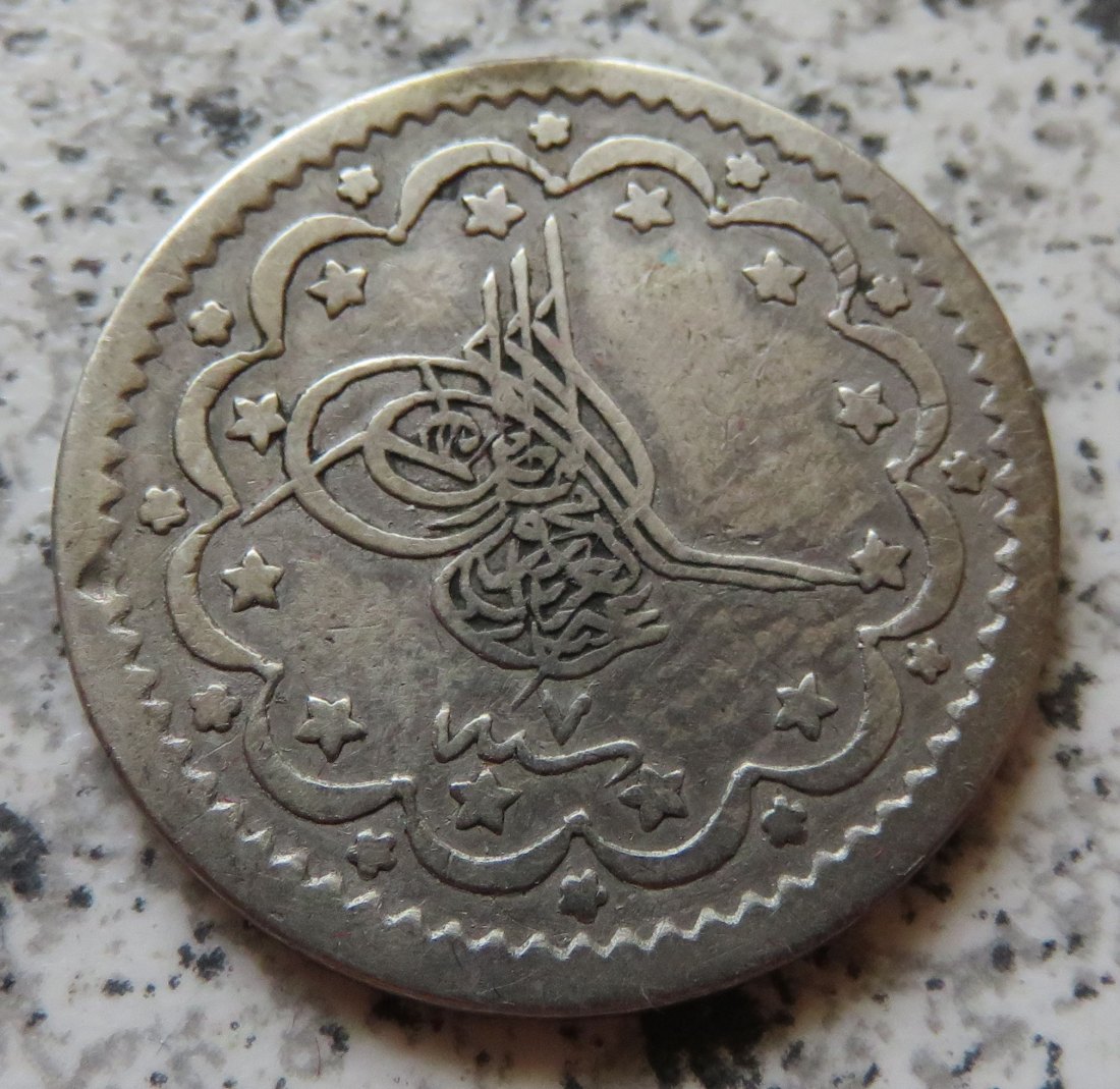  Osmanisches Reich 5 Kurush AH1277/7 (1866)   