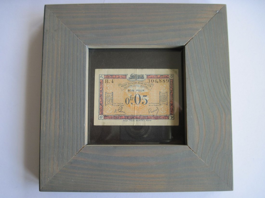  Deutsches Reich, Eisenbahn, 1926, Besetztes Rheinland 0,05 Franc Banknote    