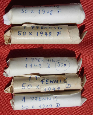  Über 3.000 x 1 Pfennig BRD ab 1948 bis ca. 1974. Siehe bitte Beschreibung ..   
