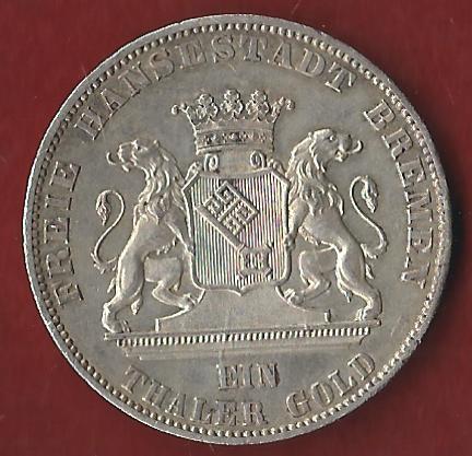  Bremen 1 Thaler Bundesschießen 1965 Münzankauf Koblenz Frank Maurer AK 45   