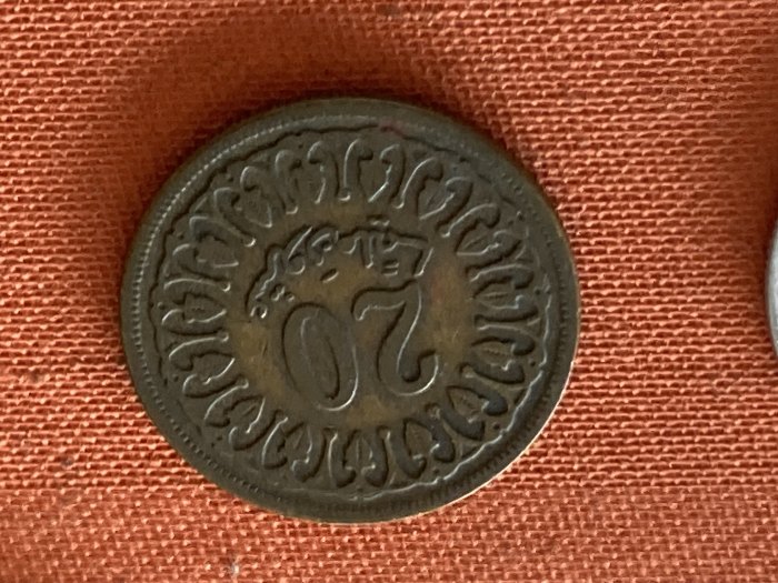 Münze Münzen Umlaufmünze Tunesien 20 Millim 1960