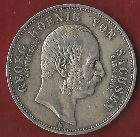  Sachsen 5 Mark auf den Tod 1904 vz+ Münzankauf Koblenz Frank Maurer AK 49   