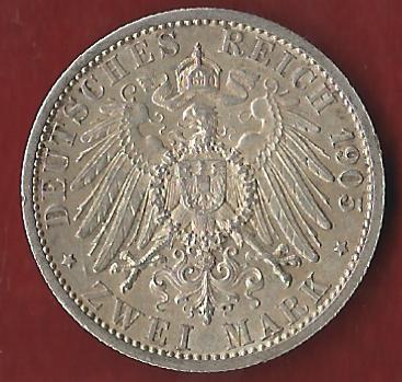  Schwarzburg Sondernshausen 2 Mark 1905 Münzankauf Koblenz Frank Maurer AK 53   