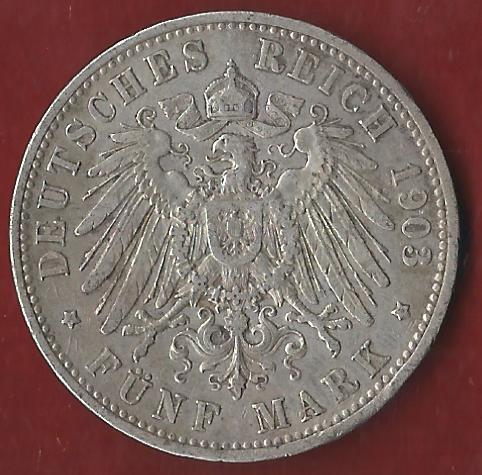  Bayern 5 Mark Otto 1903 Münzankauf Koblenz Frank Maurer AK 55   