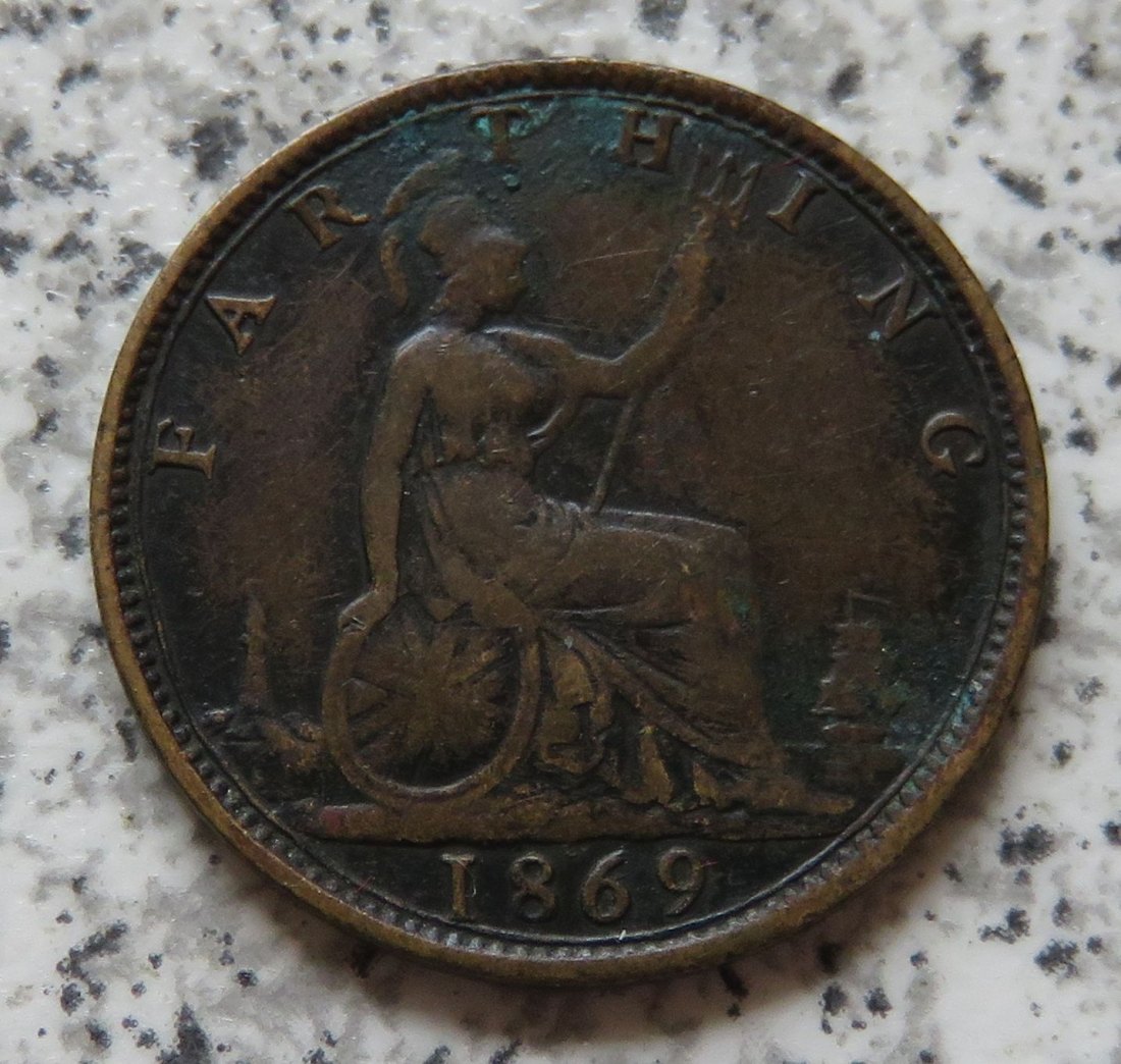  Großbritannien Farthing 1869   