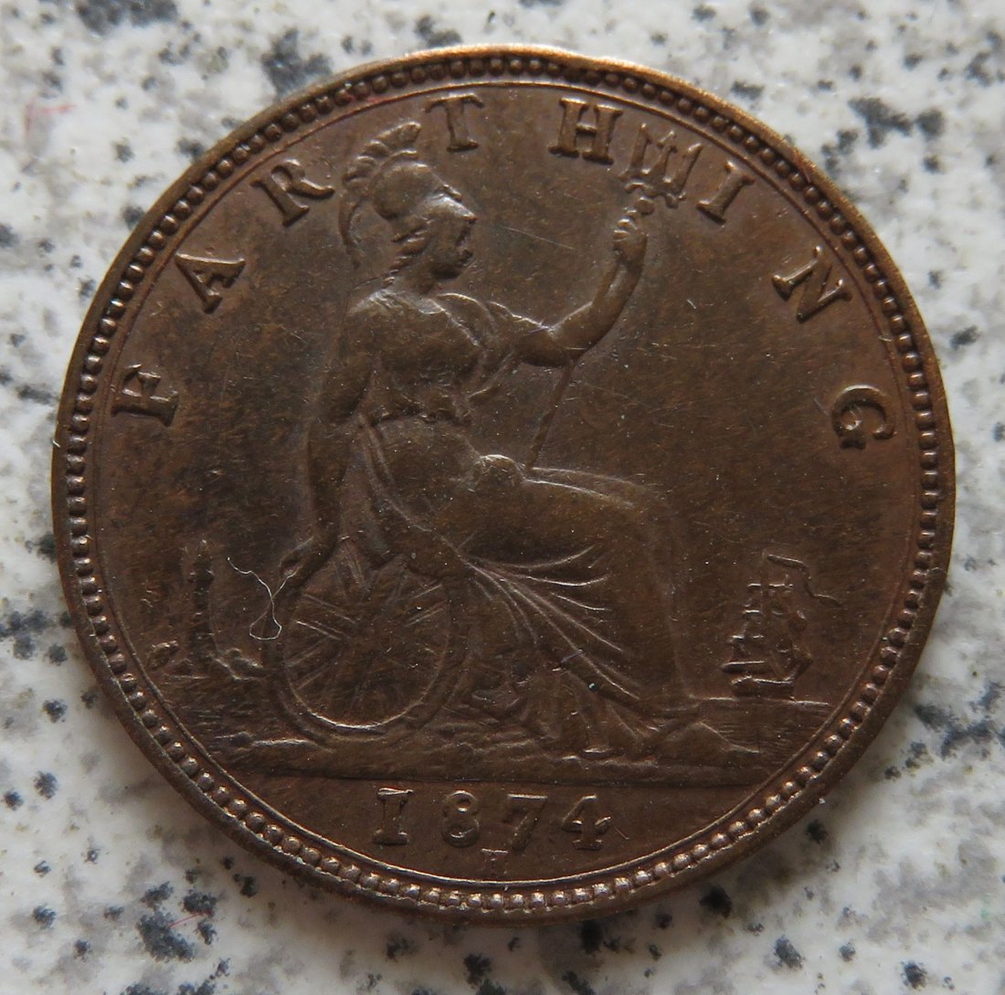  Großbritannien Farthing 1874 H   