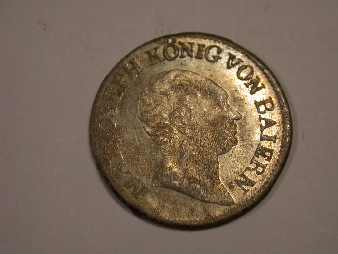  J03 Bayern  1 Kreuzer  1825 in vz-st, EA    Originalbilder   