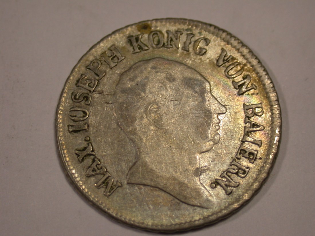  J03 Bayern  6 Kreuzer  1807 in ss/ss-vz     Originalbilder   