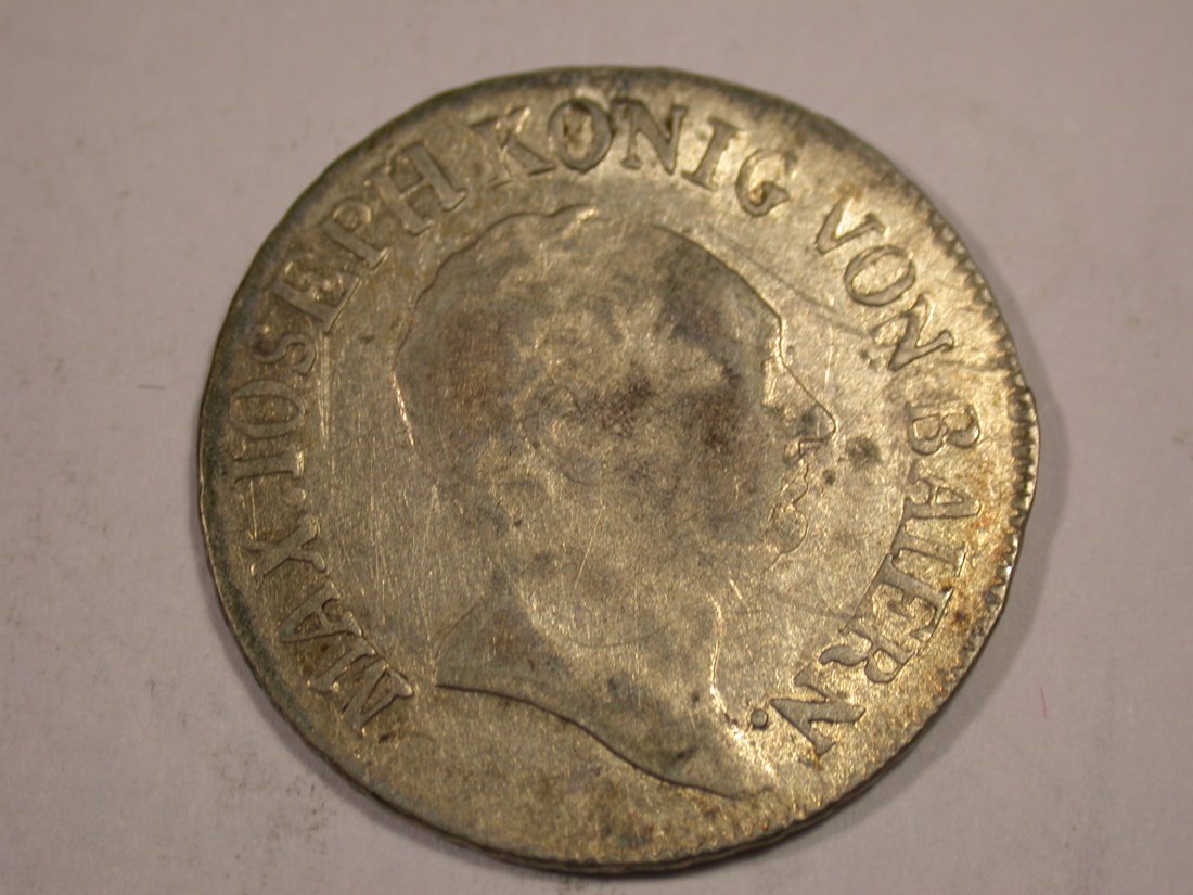  J03 Bayern  6 Kreuzer  1825 in ss/ss+    Originalbilder   