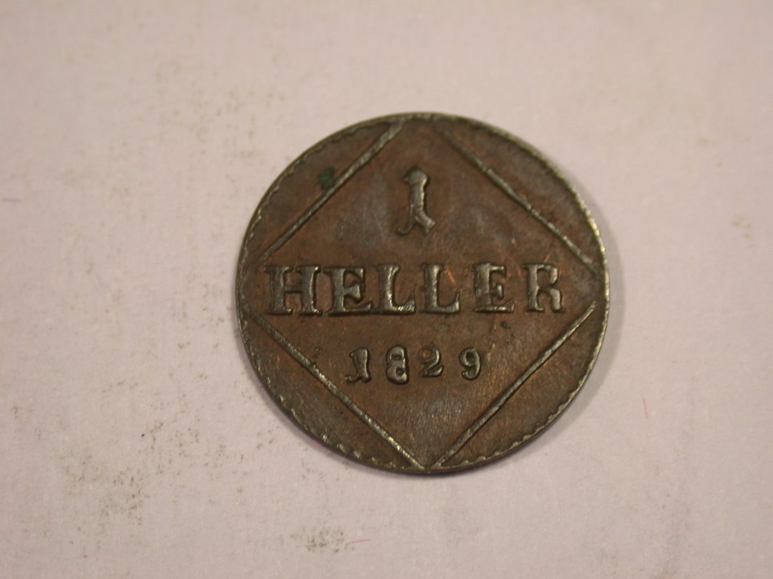 J03 Bayern 1 Heller 1829 in ss/ss+ Originalbilder