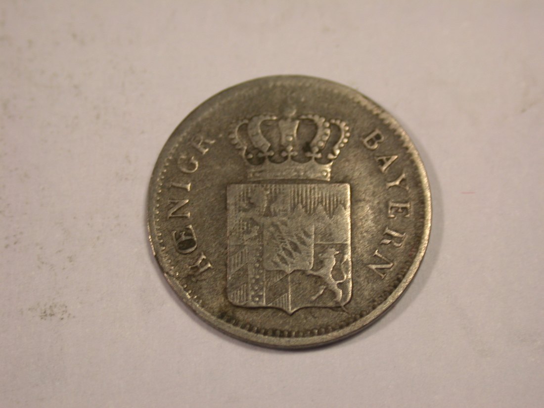  J03 Bayern  1 Kreuzer  1854 in ss  Originalbilder   