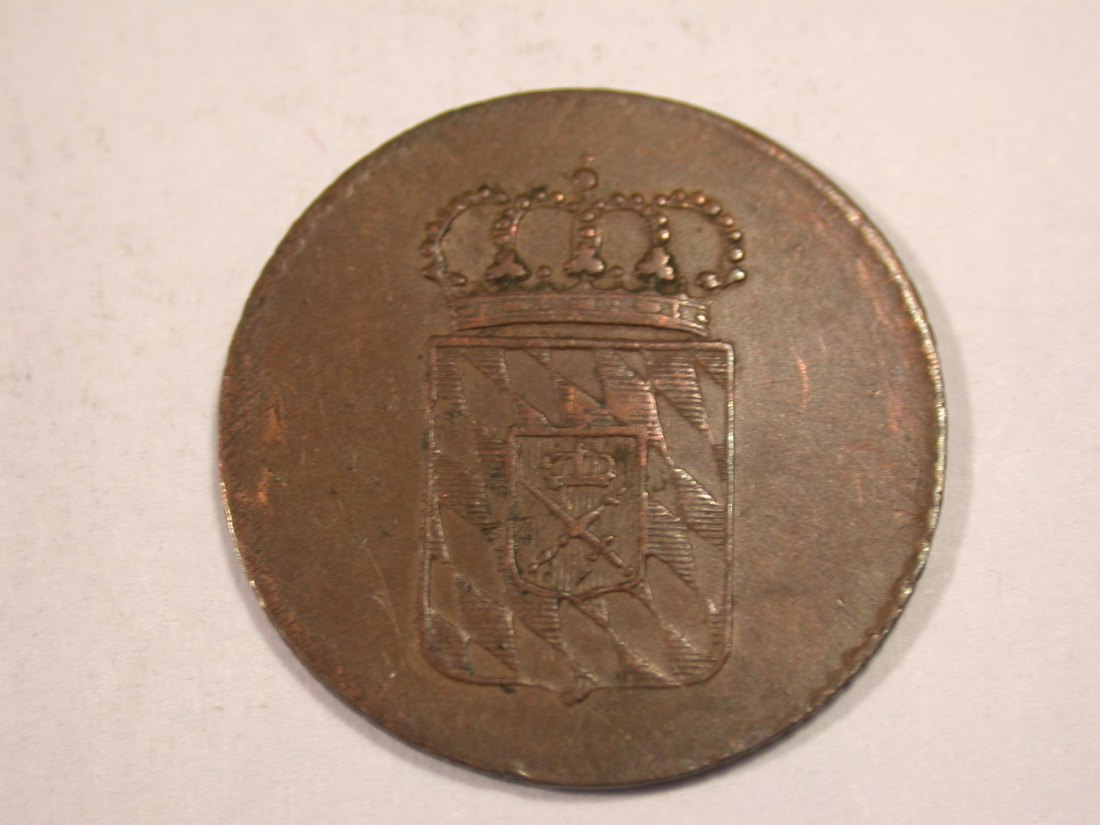  J03 Bayern  1 Pfennig  1834 in ss-vz    Originalbilder   