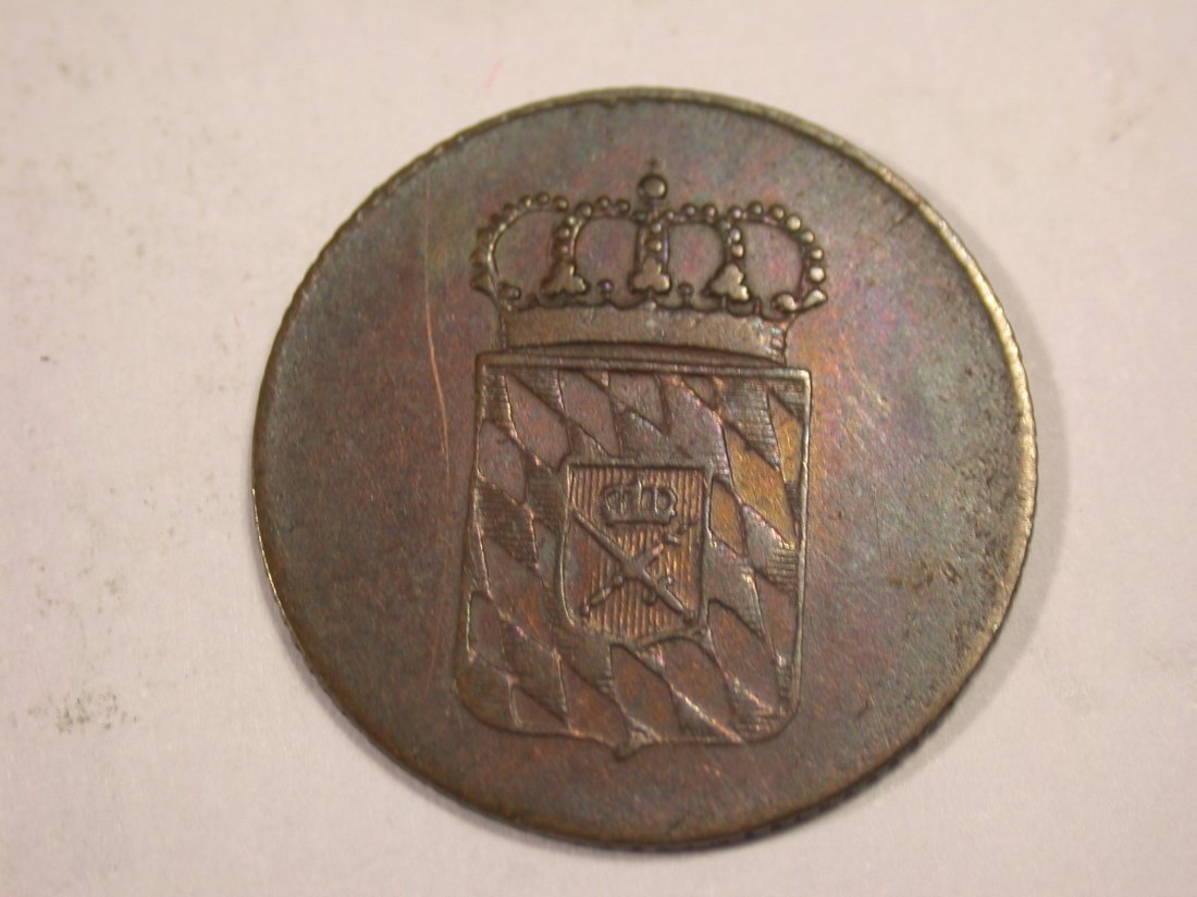  J03 Bayern  1 Pfennig  1835 in ss+  Originalbilder   