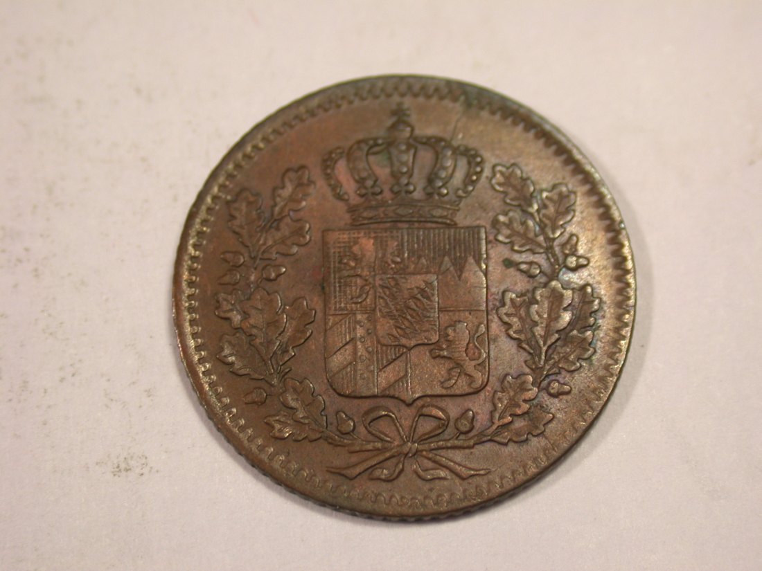  J03 Bayern  1 Pfennig  1839 in ss+  Originalbilder   