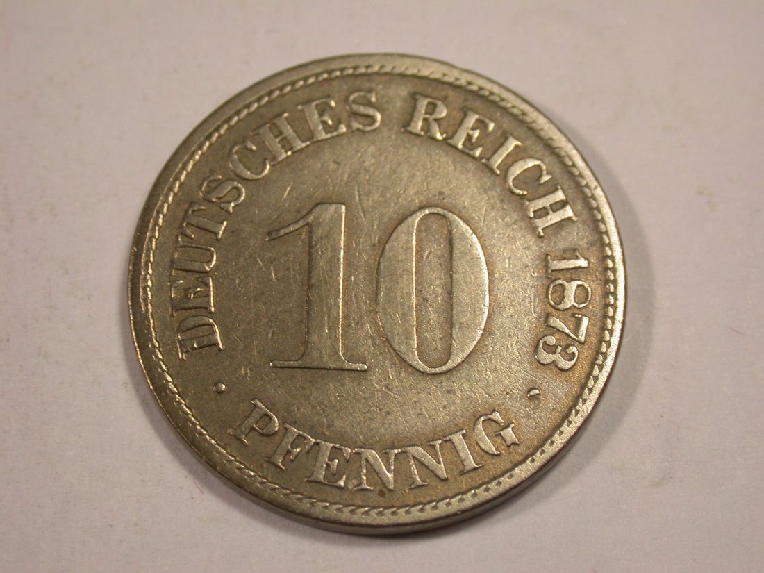  J03  KR  10 Pfennig  1873 D in f.ss  Originalbilder   