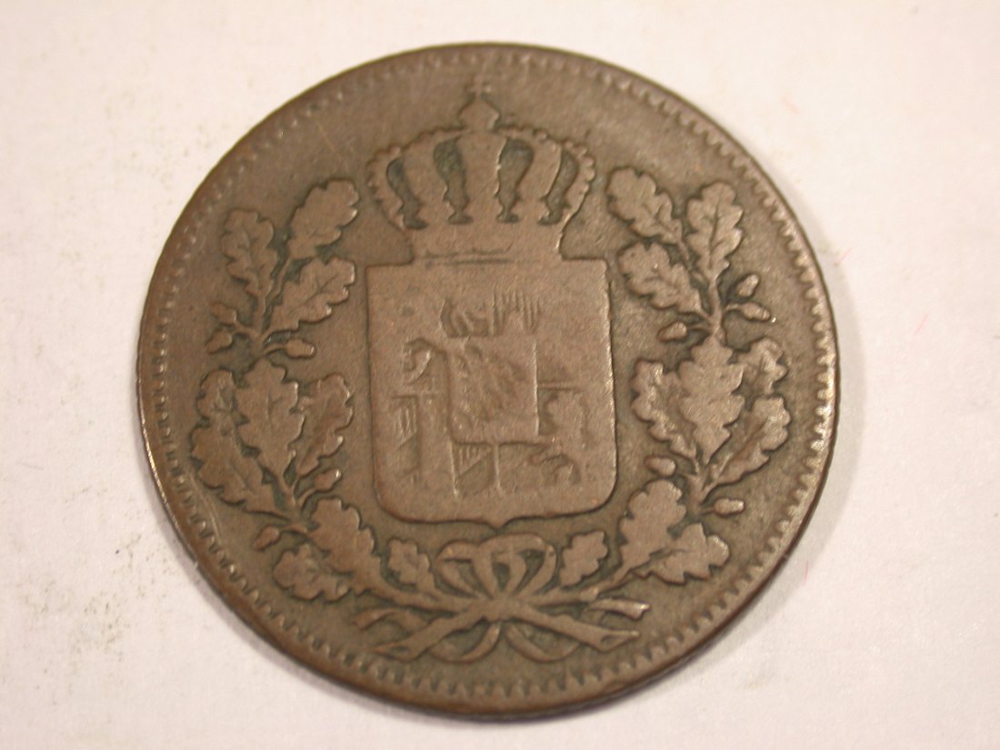  J03  Bayern  2 Pfennig 1845 in s/ss   Originalbilder   