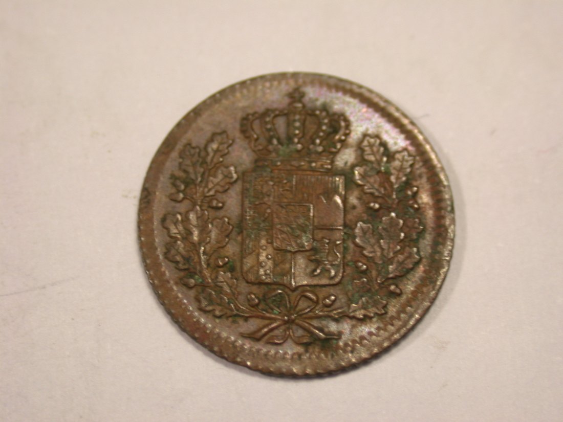  J03  Bayern  1 Heller  1855 in ss-vz  Originalbilder   